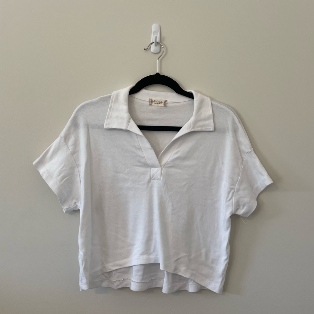 White Altered Stated Cropped T